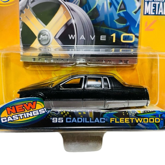 Jada Dub City 1995 Cadillac Fleetwood 1:64 W10 99 Black - Picture 2 of 9